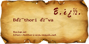 Báthori Éva névjegykártya